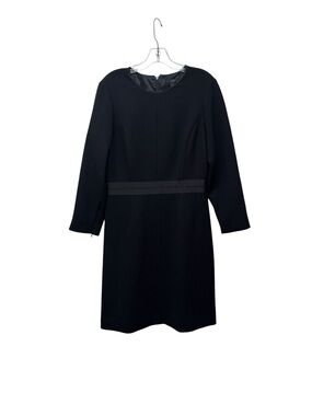 J Crew Classic Black Long-Sleeve Shift Dress